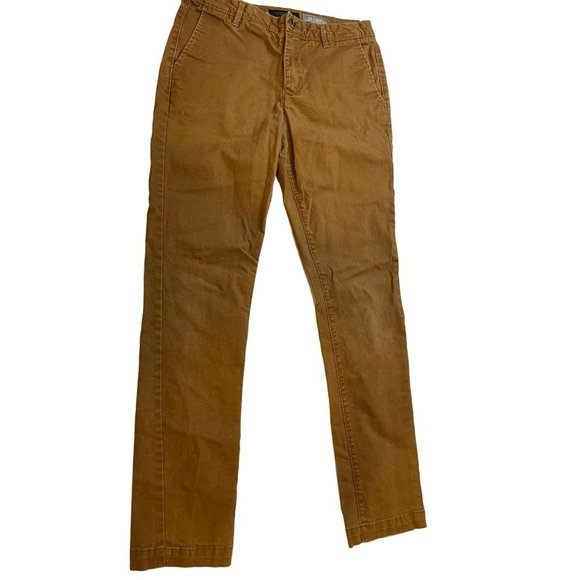 Aeropostale Women Corduroy Skinny Pant Mid Rise Slim Classic Stretch Brown 30/32 - Picture 1 of 11